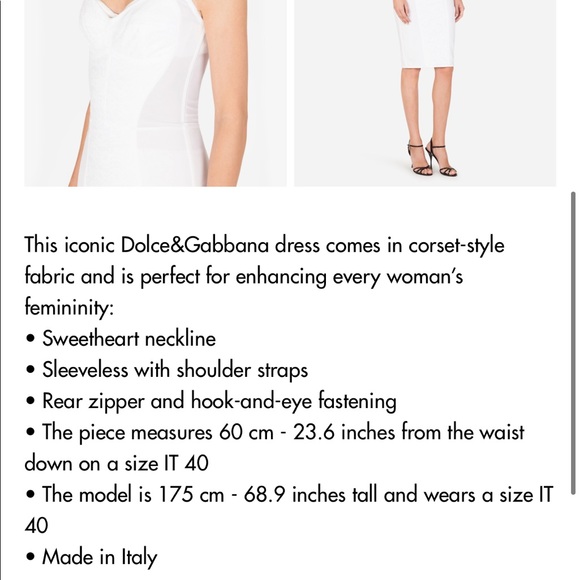 Dolce & Gabbana Corset Bustier Dress White 42IT - Picture 15 of 16